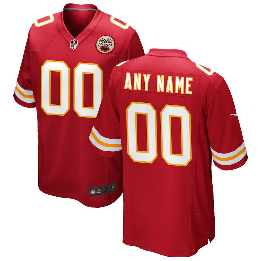 Men Kansas City Chiefs Nike Red Custom Game NFL Jersey